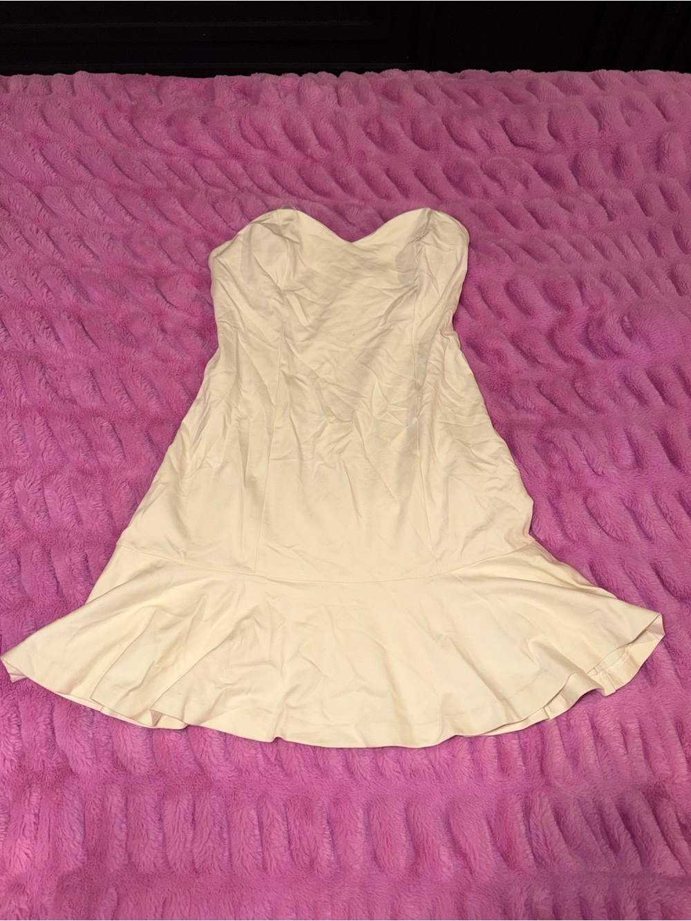 Amanda Uprichard Strapless Sweetheart Dress in Ivory